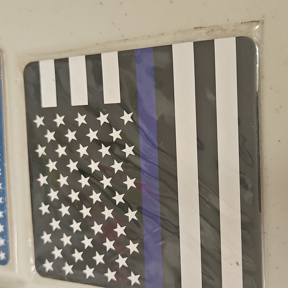 Patriotic Coaster Set 7 Piece Set Still In Plastic RW&B - Picture 4 of 11